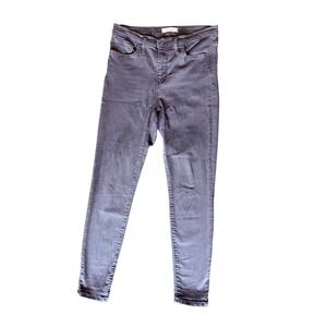 Madewell Roadtripper High Rise Skinny Jeans Faded Black Charcoal Size 29 Womens